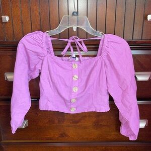 Lilac American Eagle Cropped Blouse 🦄